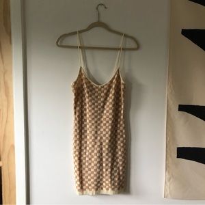 checkered mini dress